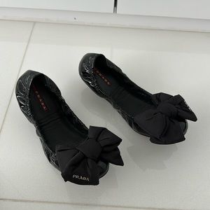 Prada Bow Ballet Flats